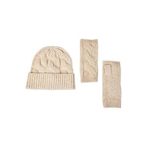 TWRHLL by Christie Brinkley Women's Cold Weather Set Cream